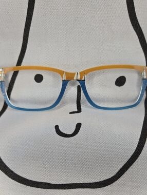 Two-Tone Blue and Yellow Sailboat Magnetic Glasses top